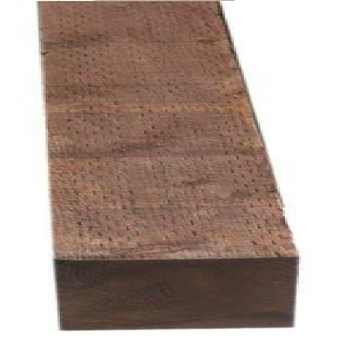 Pressure Treated Lumber 4 in. x 12 in. x 16 ft. Brown Stain, GC, HF