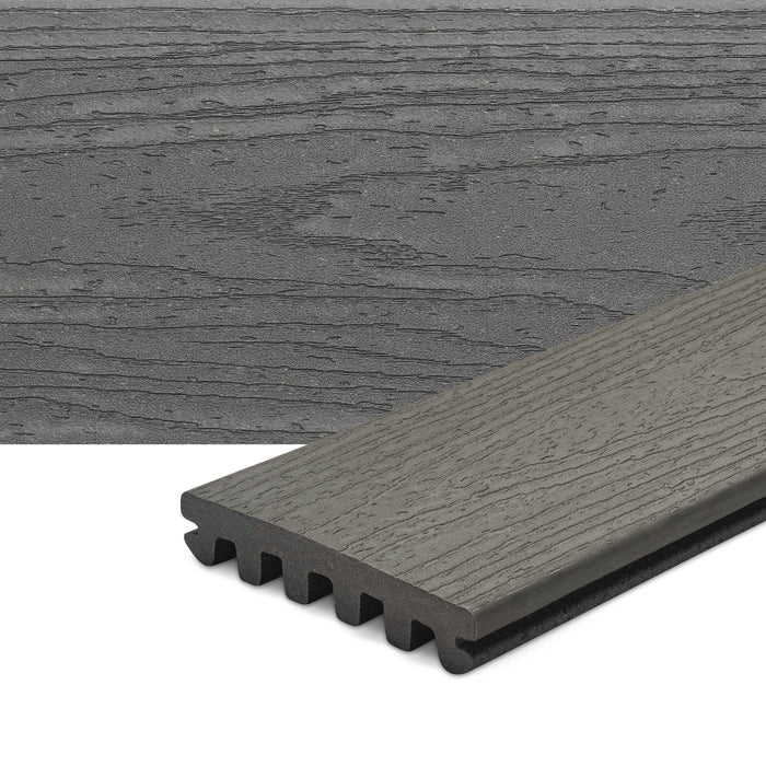 Composite Decking 1 in. x 6 in. x 16 ft. Clam Shell Grooved Edge Enhance Basics Board