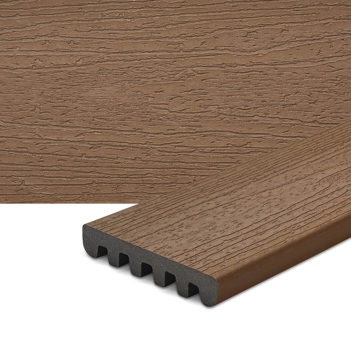 Composite Decking 1 in. x 6 in. x 8 ft. Saddle Square Edge Enhance Basics Board