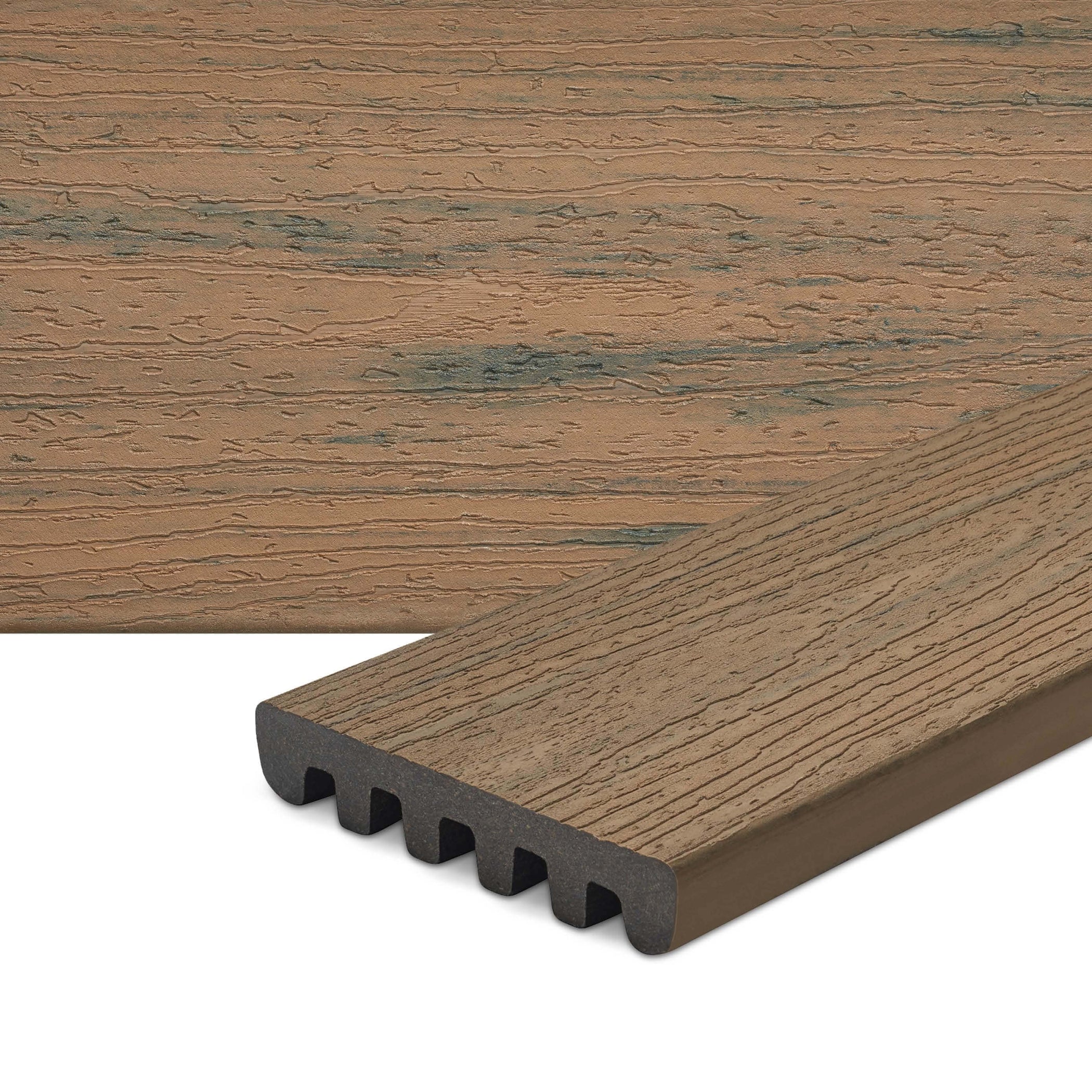 Composite Decking 1 in. x 6 in. x 8 ft. Toasted Sand Square Edge ...