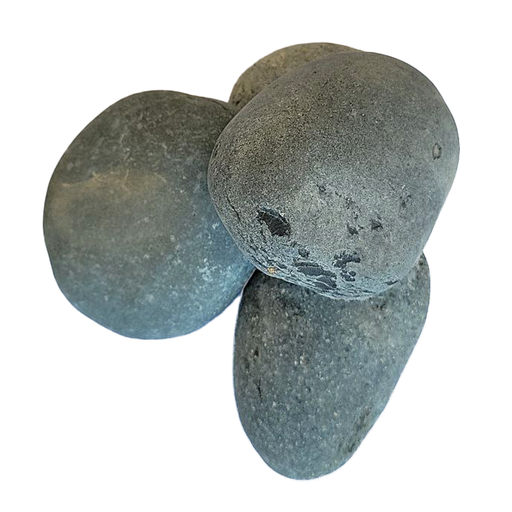 Landscape Pebbles 5 in. - 6 in. Black Mexican Beach 75 lb closer