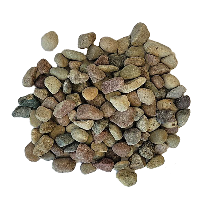 Landscape Pebbles 1/4 in. - 1/2 in. Mixed Mission Mountain 40 lb closer