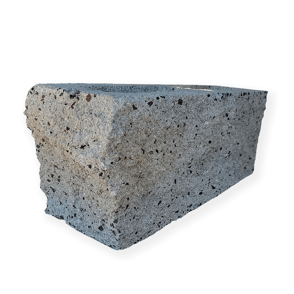 Wall Block 6 in. x 8 in. x 16 in. Grey S2S 1E Split Concrete Delivery