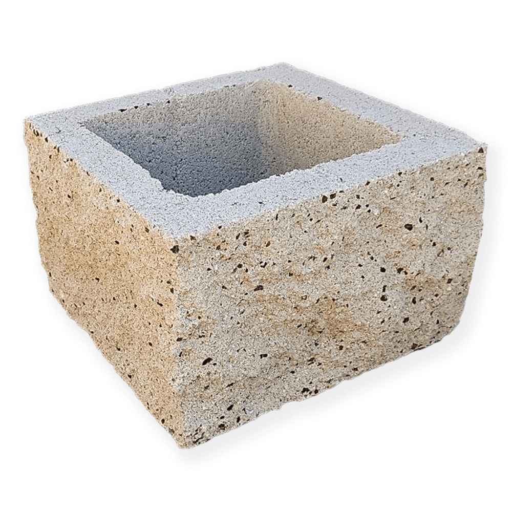 Wall Block 12 in. x 8 in. x 12 in. Grey S4S Split Concrete Delivery