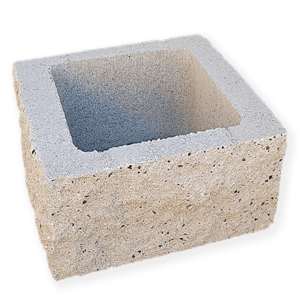 Wall Block 16 in. x 8 in. x 16 in. Grey S4S Split Concrete Delivery
