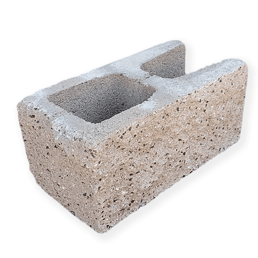 Wall Block 8 in. x 8 in. x 16 in. Tan S2S 1E Split Concrete Delivery