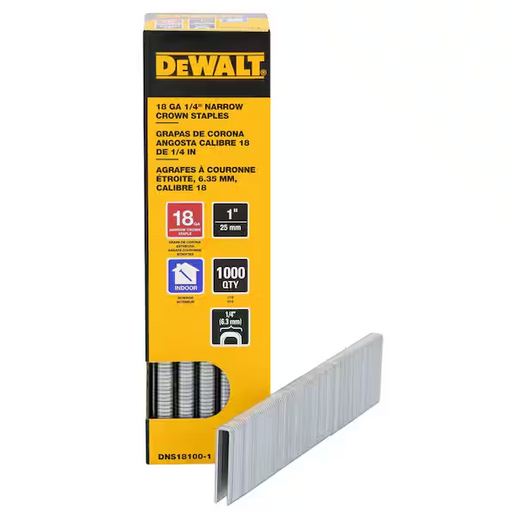 Crown Staple 1/4 in. x 7/8  18-Gauge Narrow Crown (1000 Pieces)