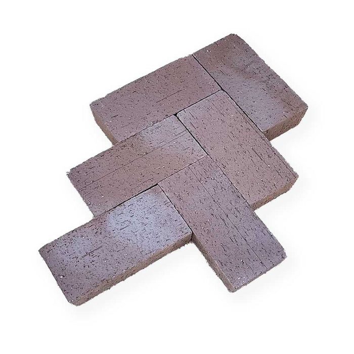 Paver 3-5/8 in. x 7-5/8 in. x 2-1/4 in. Modular Solid Brown Flashed Clay 2