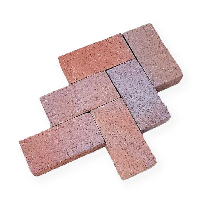 Paver 3-5/8 in. x 7-5/8 in. x 2-1/4 in. Modular Solid Red Flashed Clay 2