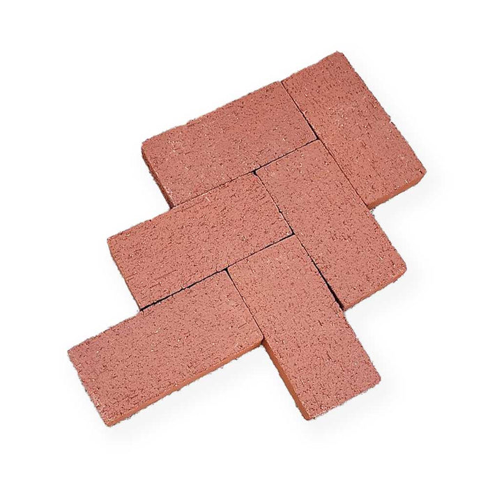 Paver 3-3/4 in. x 8 in. x 1-1/4 in. Common Split Red Clay 2