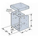 Post Bracket 6x6 in ABU66Z Adjustable Base w Uplift Galvanized detailed diagram with dimensions and washer supplied.