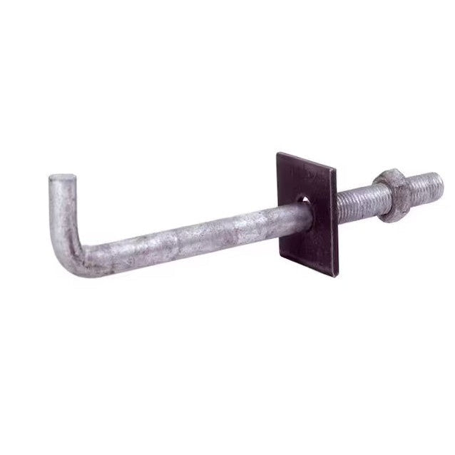 Anchor Bolt 5/8 in. x 12 in. Round Head Square Washer Conctete (5-Pack)
