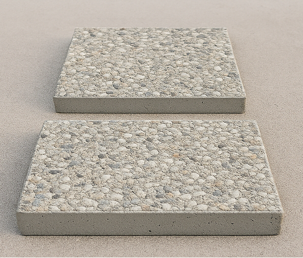 Bright White Aggregate Concrete Stepping Stone – Smooth, Textured Surface for Outdoor Walkways