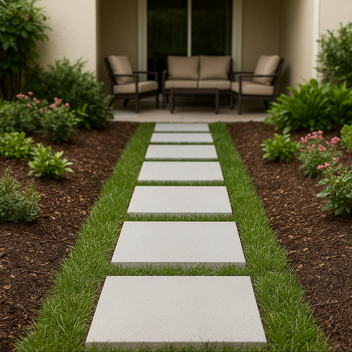 Stepping Stone 16 in. x 16 in. x 2 in. Granada White Concrete Veranostone Paver