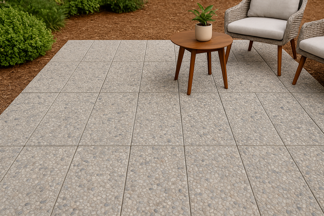 Stepping Stone 12 in. x 24 in. x 2 in. Granada White Concrete Aggregate Paver