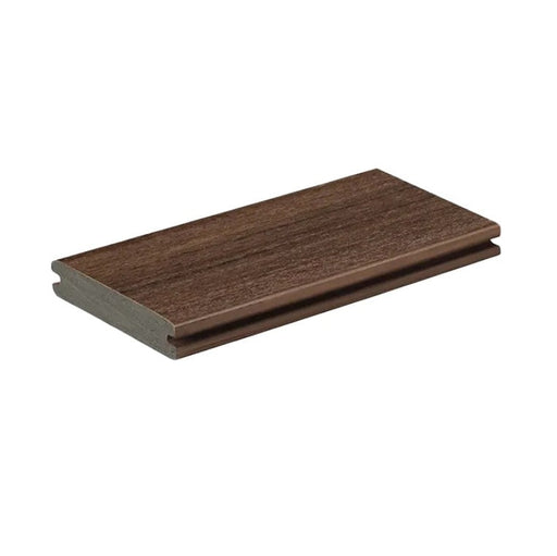 Composite Decking 1 in. x 6 in. x 20 ft. English Walnut Grooved Edge Board