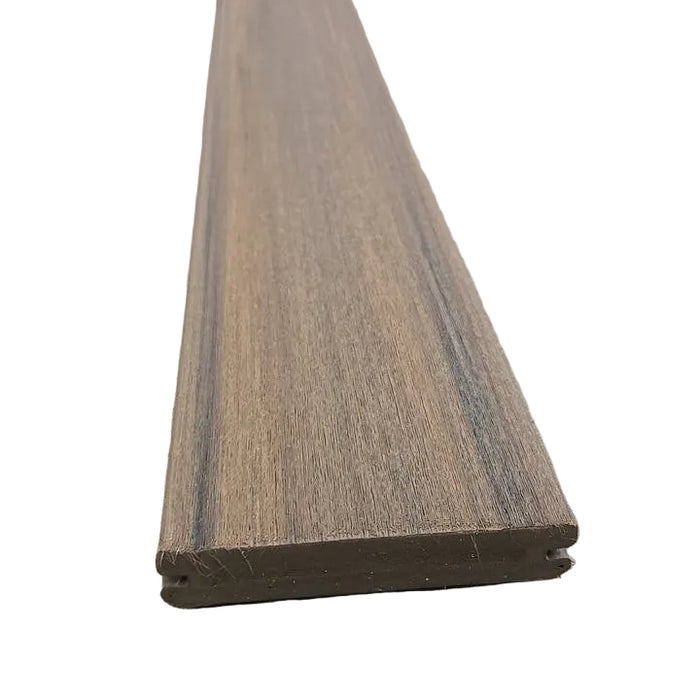 Composite Decking 1 in. x 6 in. x 20 ft. English Walnut Grooved Edge Board