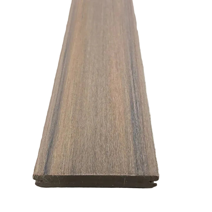 Composite Decking 1 in. x 6 in. x 20 ft. English Walnut Grooved Edge Board