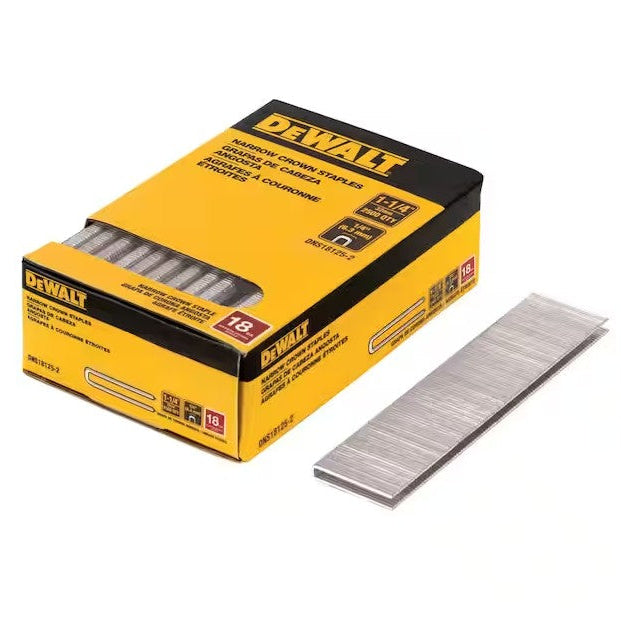Crown Staple 1/4 in. x 1-1/4 in. 18-Gauge Glue Collated  (2500 Pieces)