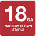 Crown Staple 1/4 in. x 1-1/4 in. 18-Gauge Glue Collated  (2500 Pieces)