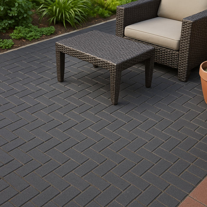 Pacific Clay Modular Brick – Rich Dark Ironspot Finish for Outdoor Spaces