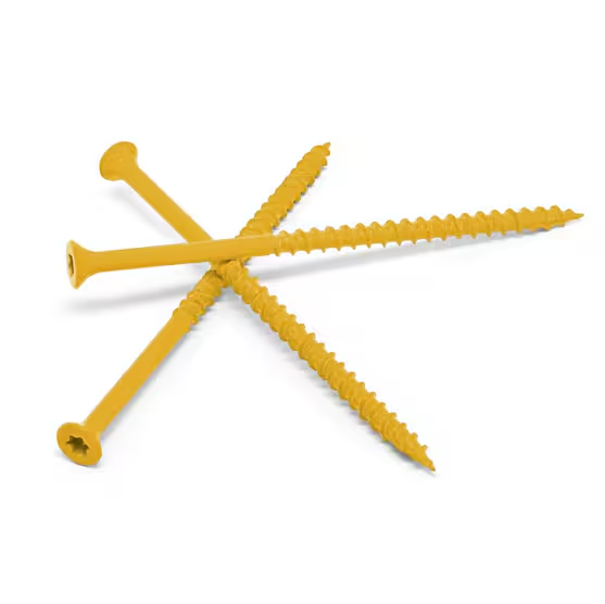 Deck Screw #9 x 3-1/2 in. Star Flat-Head Wood 5 lbs.- Box 280-Piece 