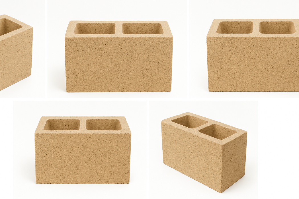 Durable load-bearing concrete block used for residential and commercial foundations