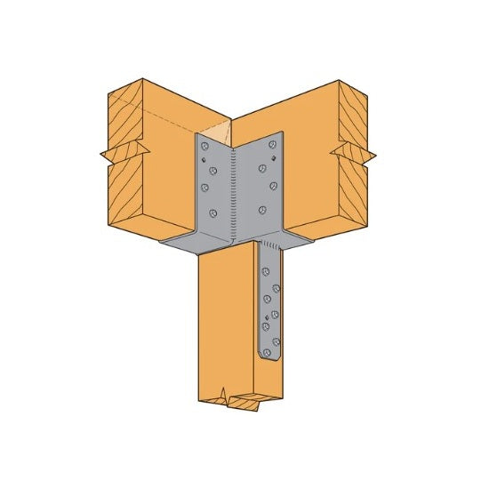 Post Bracket 4x6x4 in ECCLLQ464SDS End Column Cap L-Shaped Left w Screws 1