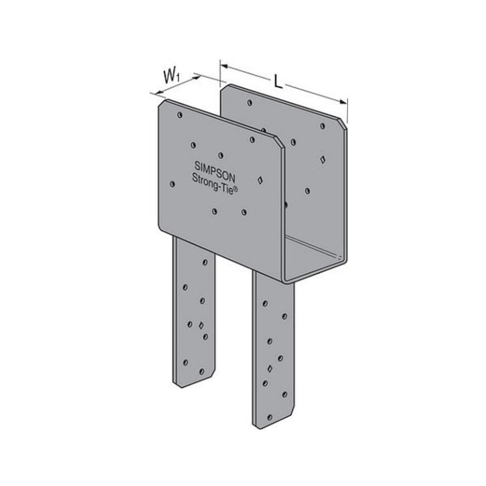 Post Bracket 4x4 in ECCQ44SDS2.5ROT End Column Cap SDS
