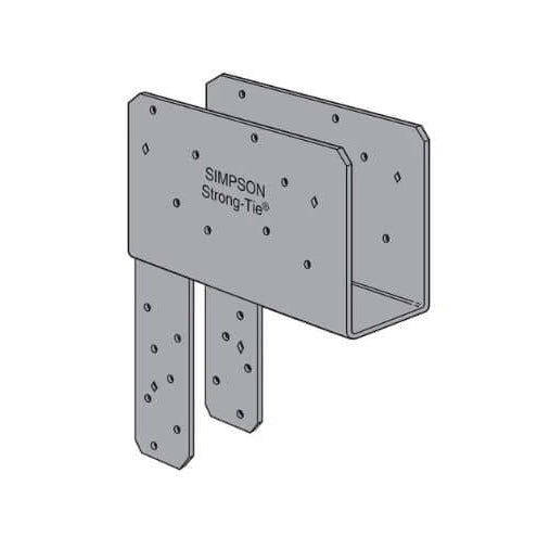 Post Bracket 4x4 in ECCQ44SDS2.5ROT End Column Cap SDS for strong column-beam connections.