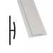 FRP Divider Bar 1/4 in. x 1-3/8 in. x 8 ft. PVC Moulding White 855