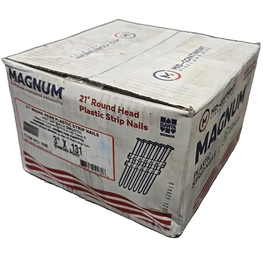 Framing Nails 3 in. x 0.131 in. 21-Degree Angled Plastic Collated Hot-Dip Galvanized 4000 pcs (Copy)
