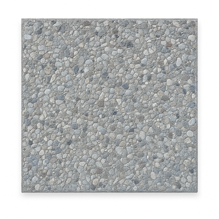 French Grey Concrete Stepping Stone – Square Aggregate Finish for Modern Outdoor Spaces
