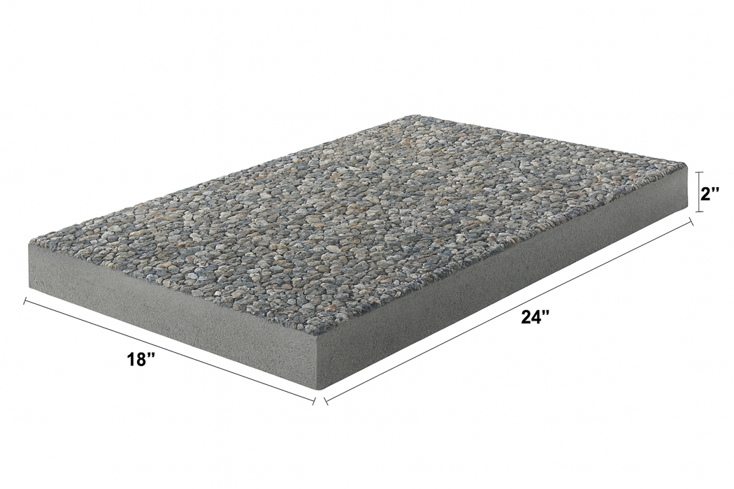 French Grey Rectangle Paver – Durable Concrete Stepping Stone for Gardens & Landscapes