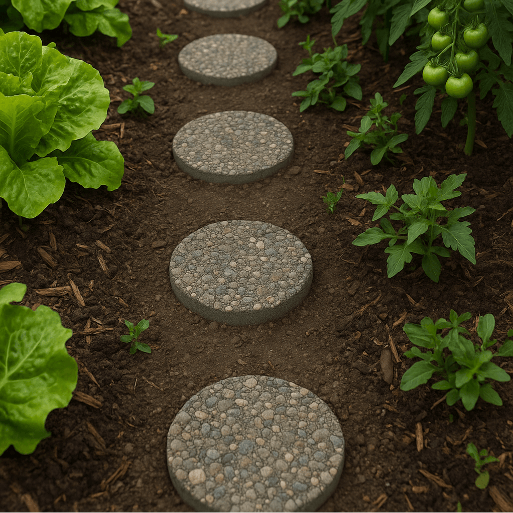 French Aggregate Stepping Stone 12 in. x 2 in. French Grey Concrete Aggregate Paver