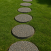 French Grey 24" Round Concrete Stepping Stone – Aggregate Finish