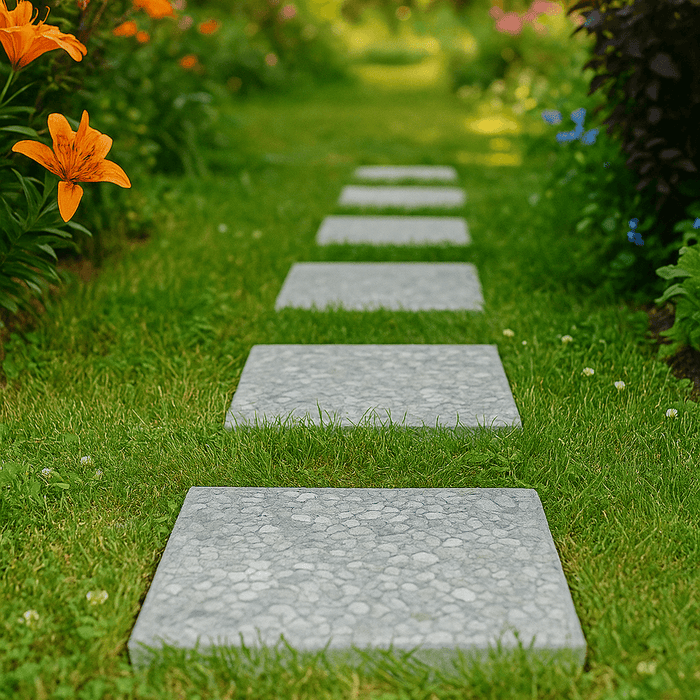 French Aggregate Stepping Stone 24 in. x 24 in. x 2 in. French Grey Concrete Aggregate Paver