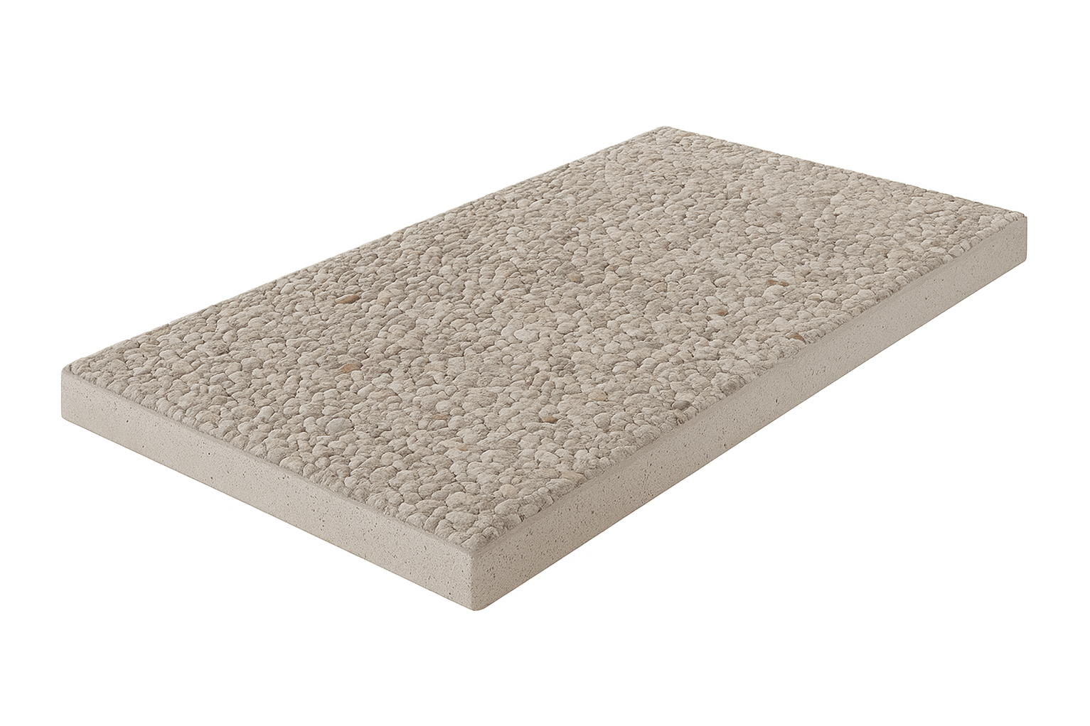 Stepping Stone 18 in. x 36 in. x 2 in. Granada White Concrete Aggregate ...