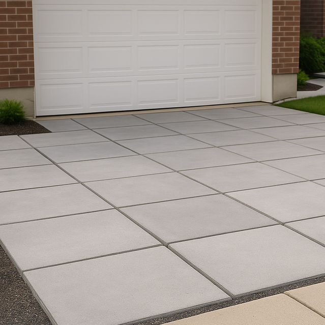 Durable Square Concrete Stepping Stone – Natural Finish for Landscaping & Pathways