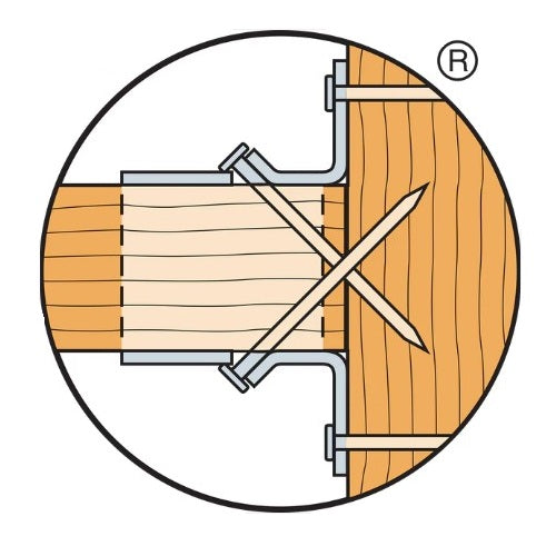 Joist Hanger 2x10 in LRU210Z Light-Rafter U Hanger Slopable ZMAX Galvinized 3
