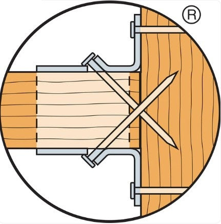 Joist Hanger 2x10 in LUS210-2 Face-Mount Double Share Nailing Galvanized 3