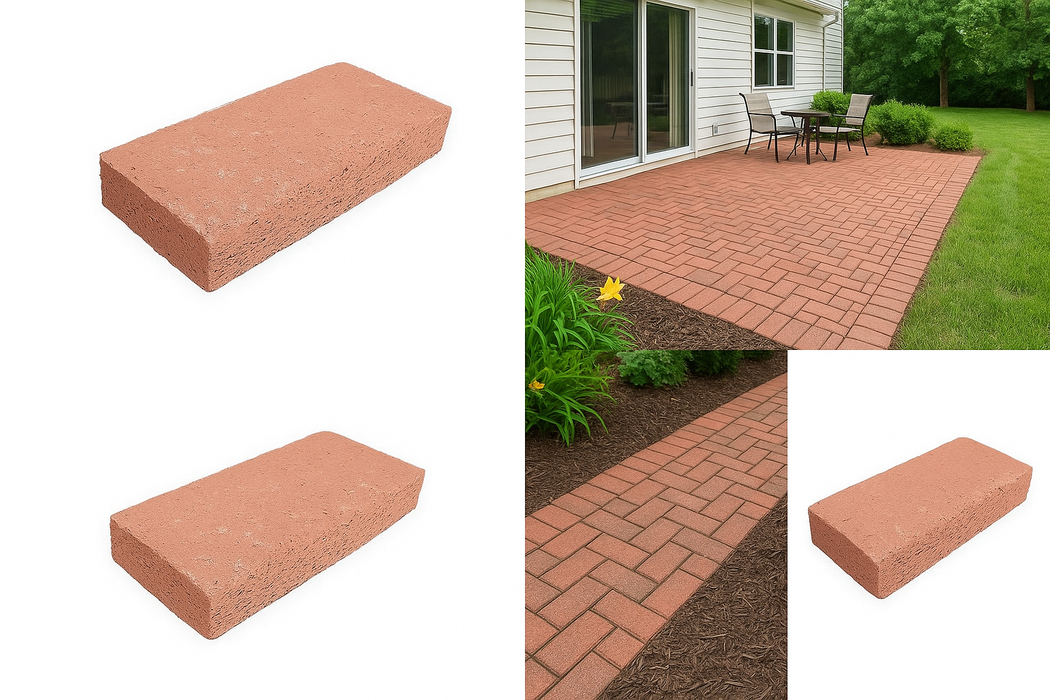 Durable Textured Red Clay Brick – Ideal for Landscaping & Garden Borders