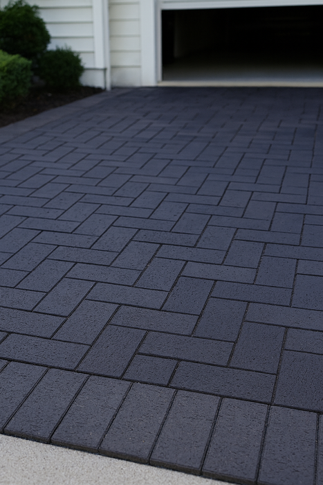 Dark Ironspot Clay Paver – Solid Modular Design for Patios and Borders
