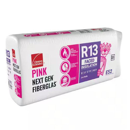 Batt R-13 23 in. x 93 in. (148.54 sq. ft.) Faced Fiberglass Insulation 