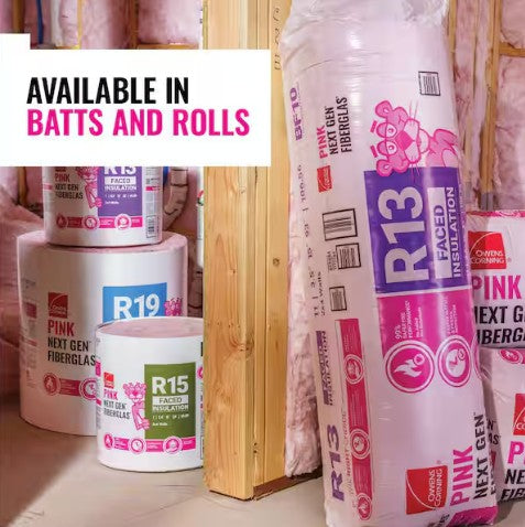Batt R-13 23 in. x 93 in. (148.54 sq. ft.) Faced Fiberglass Insulation 