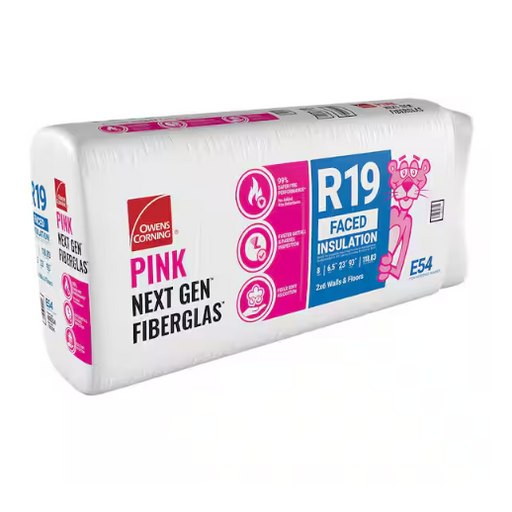 Batt R-19 23 in. x 93 in. (118.83 sq. ft.) Faced Fiberglass Insulation 