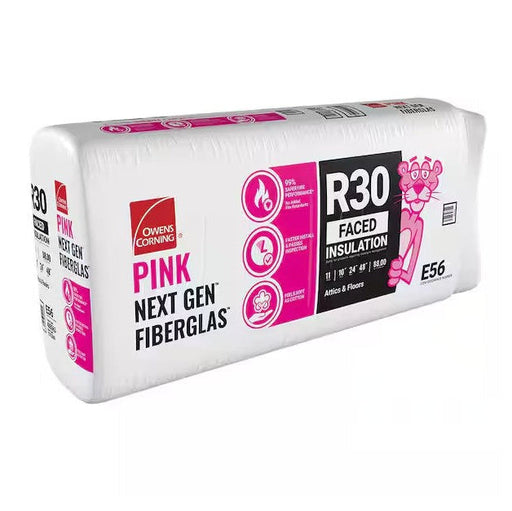 Batt R-30  24 in. x 48 in. (88 sq. ft.) Faced Fiberglass Insulation 