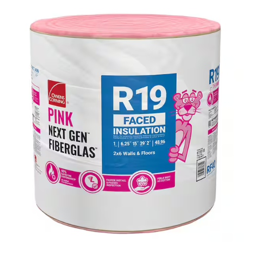 Roll R-19 15 in. x 32 ft. (40 sq.ft.) Faced Fiberglass Insulation 