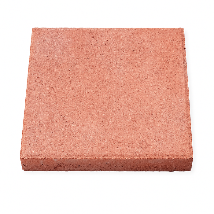 Red Concrete Stepping Stone – Smooth Square Finish for Gardens & Paths