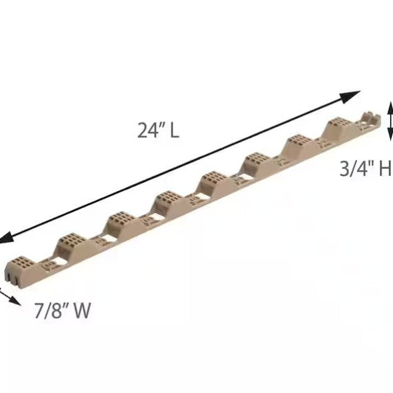 Roof Closure Strips Horizontal Plastic 24 in. (6-Pack) Cornered